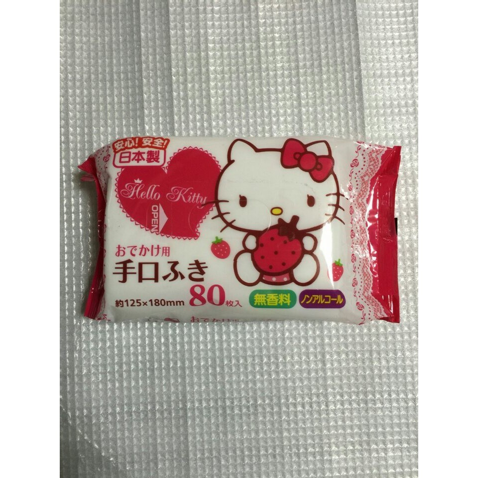 (現貨)日本製KITTY濕紙巾 不含酒精