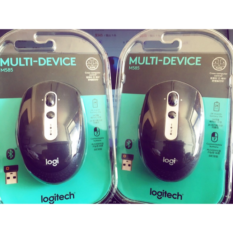 《LOGITECH 羅技 M585》迷你接收器+藍芽雙用滑鼠_黑色現貨