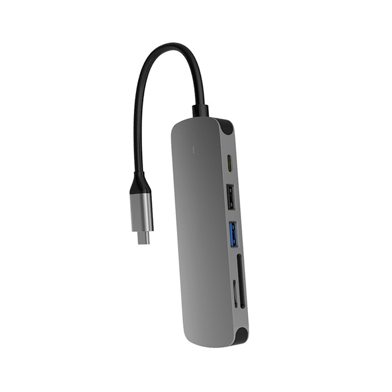 ANTIAN Type-C 六合一多功能HUB轉接器HDMI PD快充USB3.0集線器Mac轉接頭 現貨 蝦皮直送