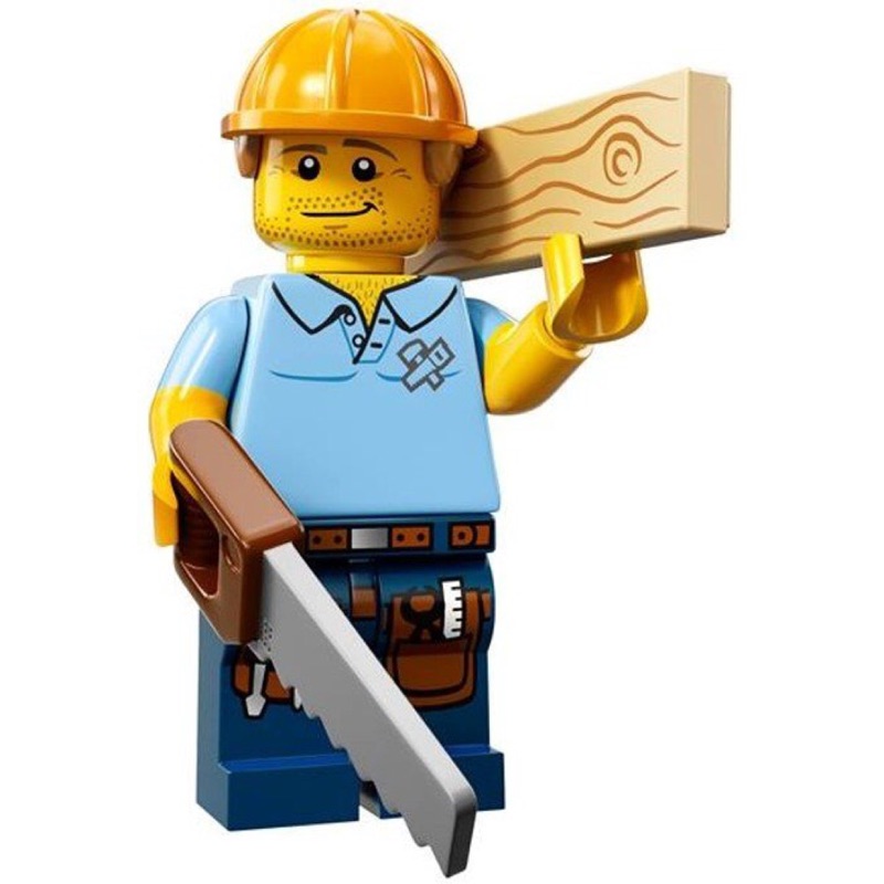 【台中翔智積木】LEGO 樂高 第13代 71008 人偶 9號 Carpenter 木工 木匠