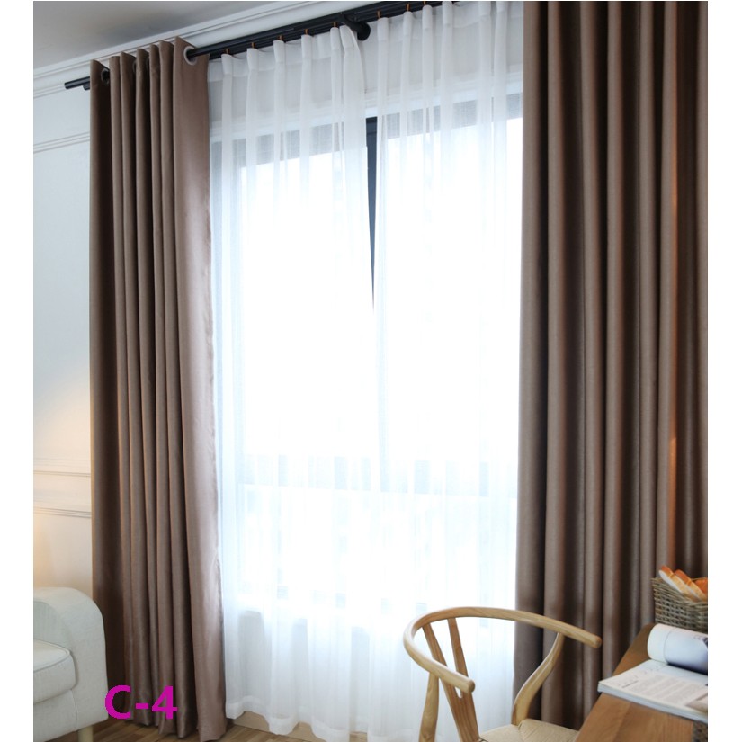 台灣製造耐曬~三明素色遮光窗簾布(多層次)遮光窗簾