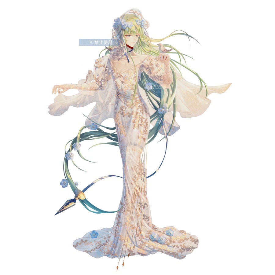 《周邊》非日單 fate FGO 命運冠位指定 命運停駐之夜 恩奇都 壓克力立牌 色紙 花嫁Ver