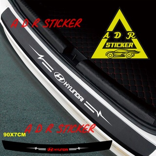 HYUNDAI 3D碳纖維門檻板貼紙現代汽車3D碳纖維門檻板貼紙現代汽車4PCS