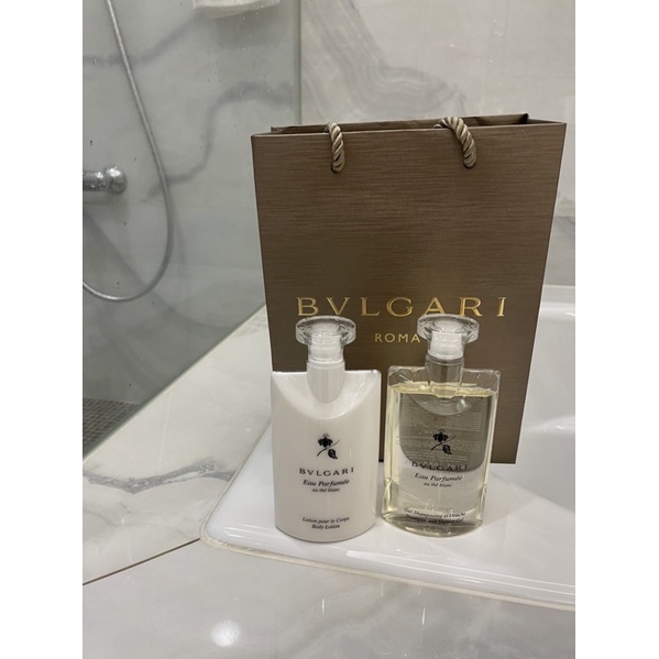 義大利製 寶格麗 Bvlgari  白茶沐浴+乳液組 200ML