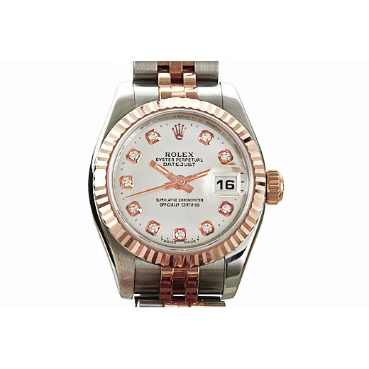 勞力士179171蠔式恒動日誌不鏽鋼/18K玫瑰金女用腕錶