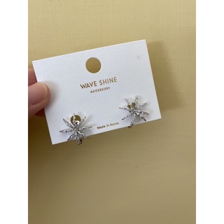wave shine 夾式耳環
