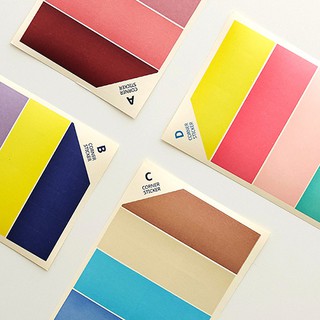 vouz ☄ 韓國funnymade~ Corner Sticker Deco 三角元素 相片票根固定 彩色角貼組