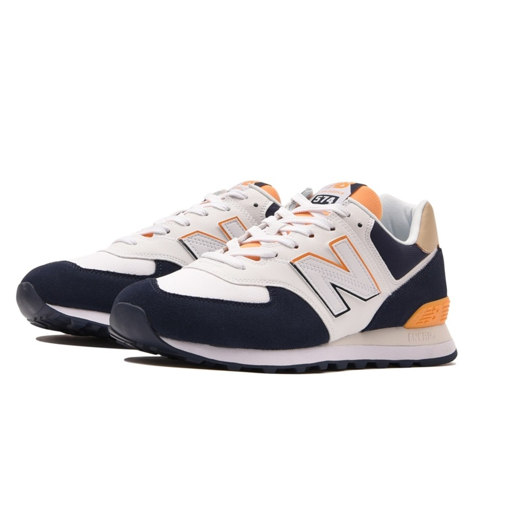 New Balance 574男款深藍白拼接復古慢跑鞋-NO.ML574SUR