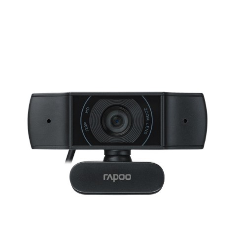 [送桌上型腳架] 遠距視訊教學/會議 雷柏 C200 Webcam HD/雙重降噪麥克風/100°超廣角鏡頭