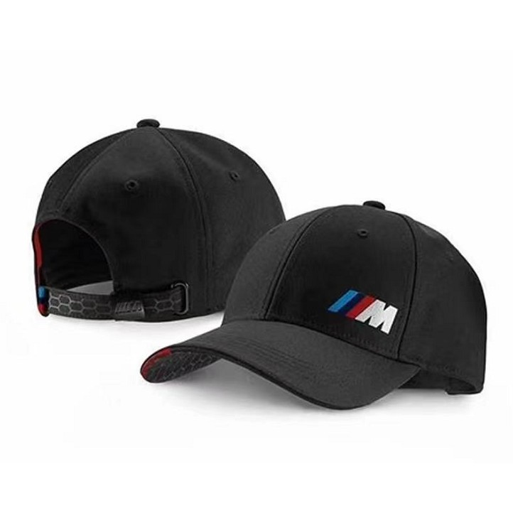 BMW棒球帽寶馬棒球帽經典款式帶寶馬M彩色LOGO黑色白色帶M徽標