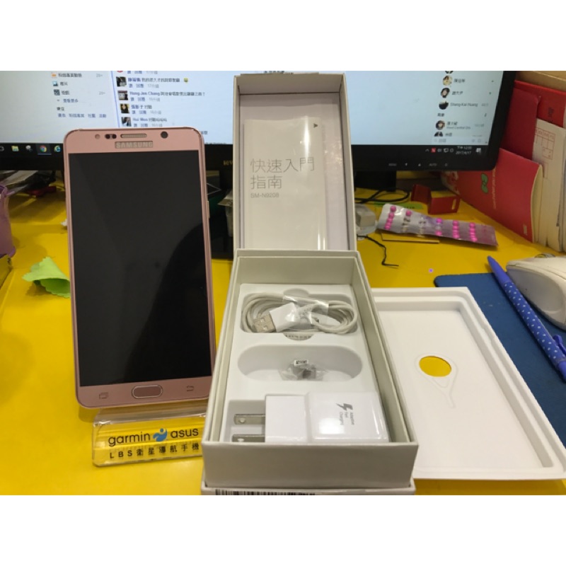 三星Sam note5粉 32g 二手機中古機n5