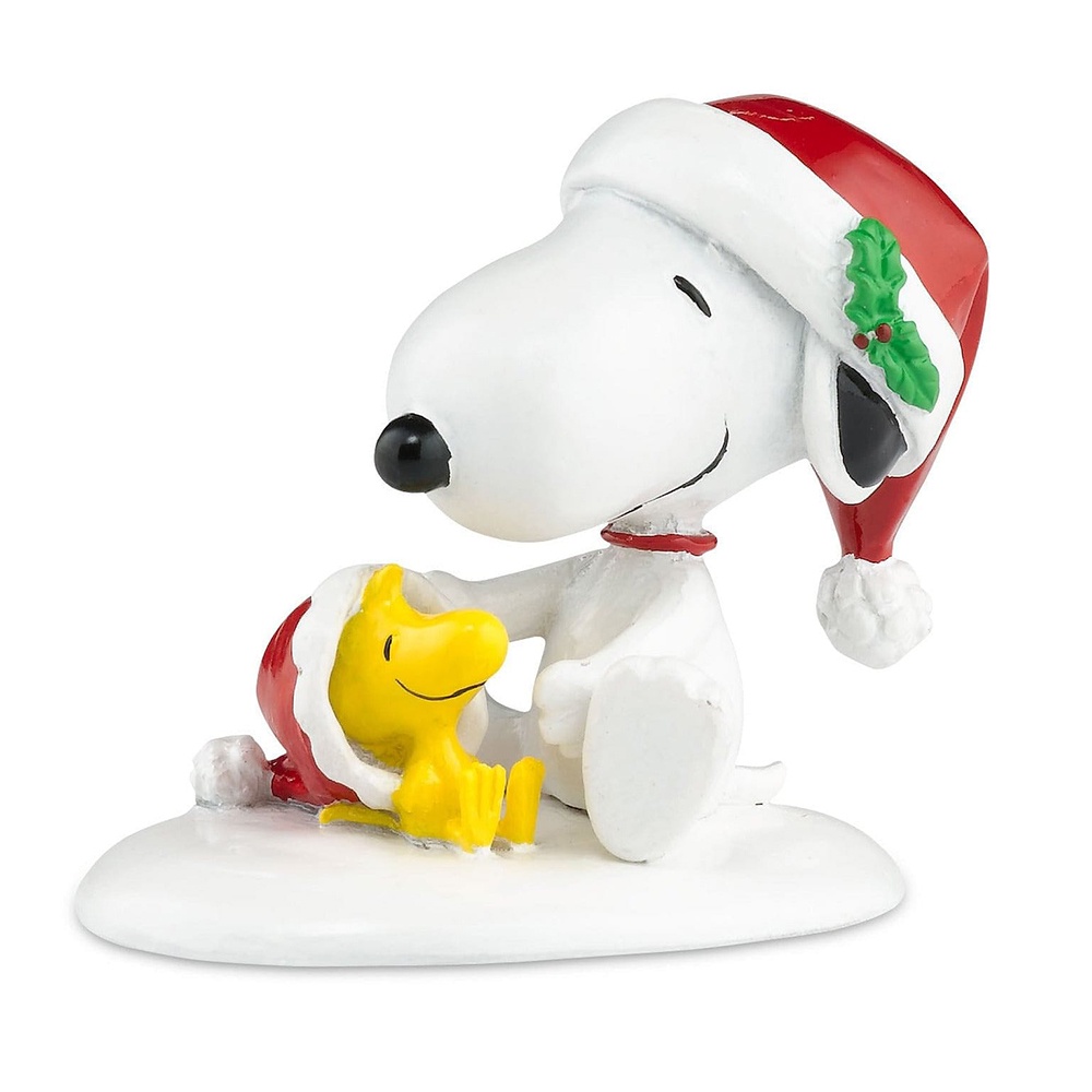 Enesco精品家飾 Snoopy 史努比與胡士托聖誕帽居家擺飾 EN33813