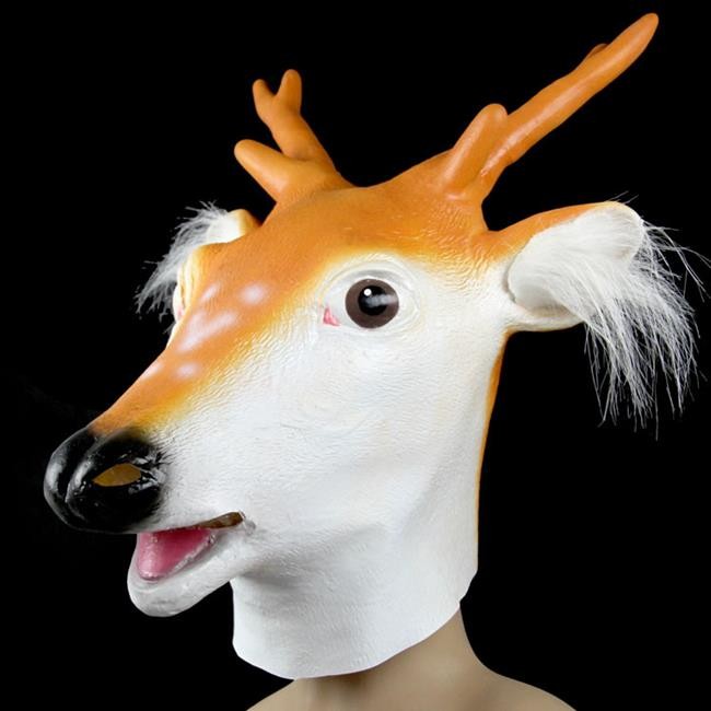 鹿頭套 梅花鹿 小鹿斑比 動物頭套 整人面具 面罩 萬聖節 cosplay 派對 變裝【A77005301】