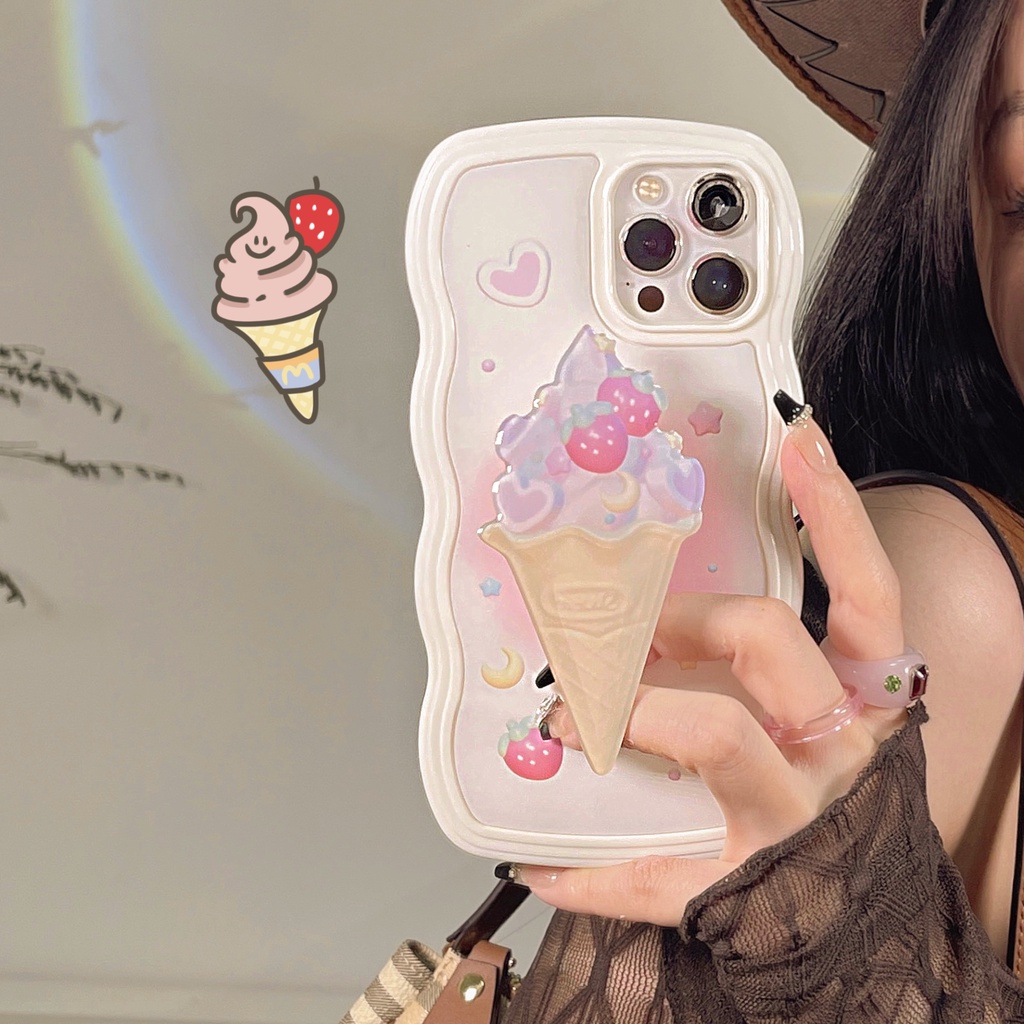 原裝 wave edge 冰淇淋架適用於 iphone13pro max apple 12 手機殼 11 可愛 x 女