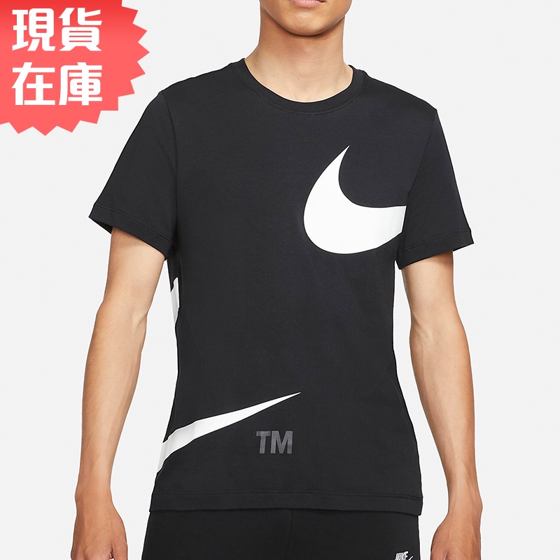 NIKE Sportswear 男裝 短袖 休閒 棉質 經典 斷勾 黑 白【運動世界】DD3350-010