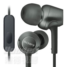 SONY MDR-EX255AP 黑 細膩金屬 耳道式耳機 線控MIC {贈品海綿耳塞一對}