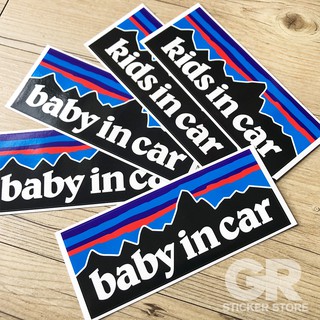 《GR貼紙商店》BABY IN CAR 標語貼紙_box sticker_patagonia風格貼紙