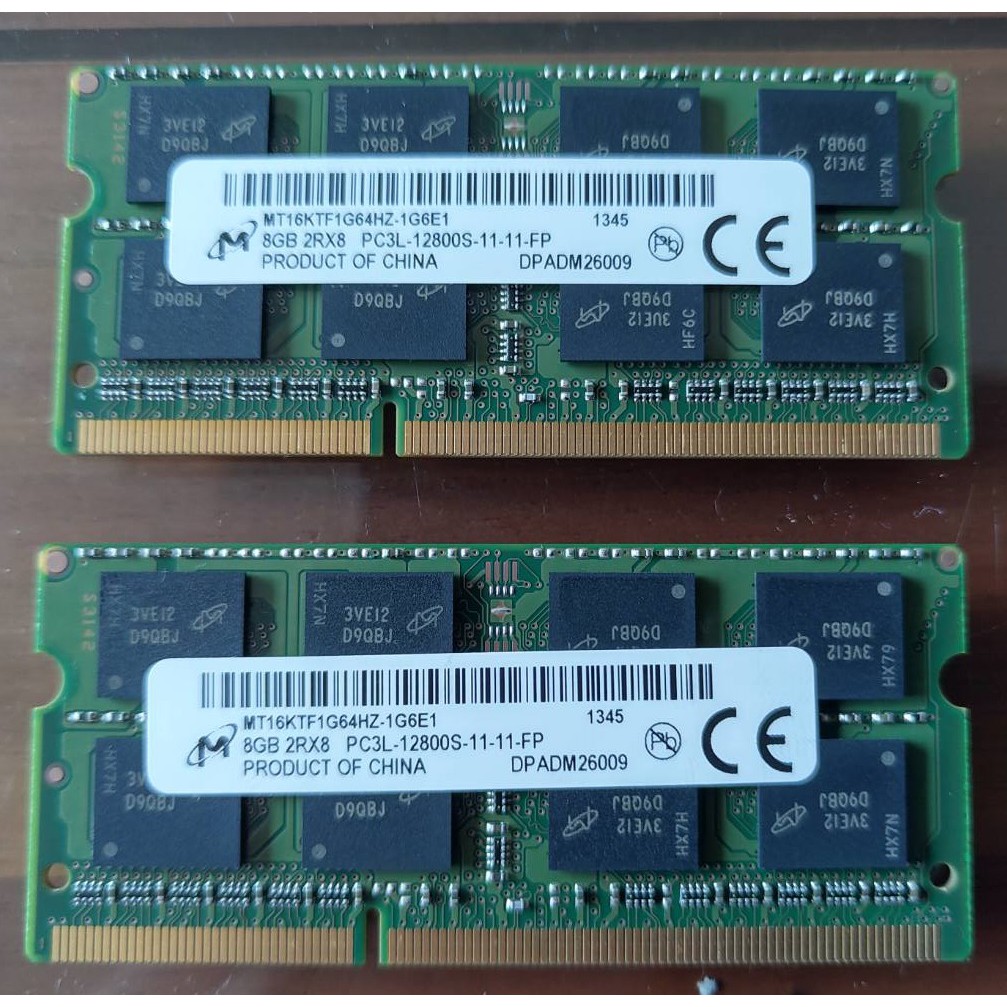 美光.MICRON.DDR3 1600 8GB 筆記型電腦SO-DIMM RAM記憶體.升級擴充PC3L-12800S