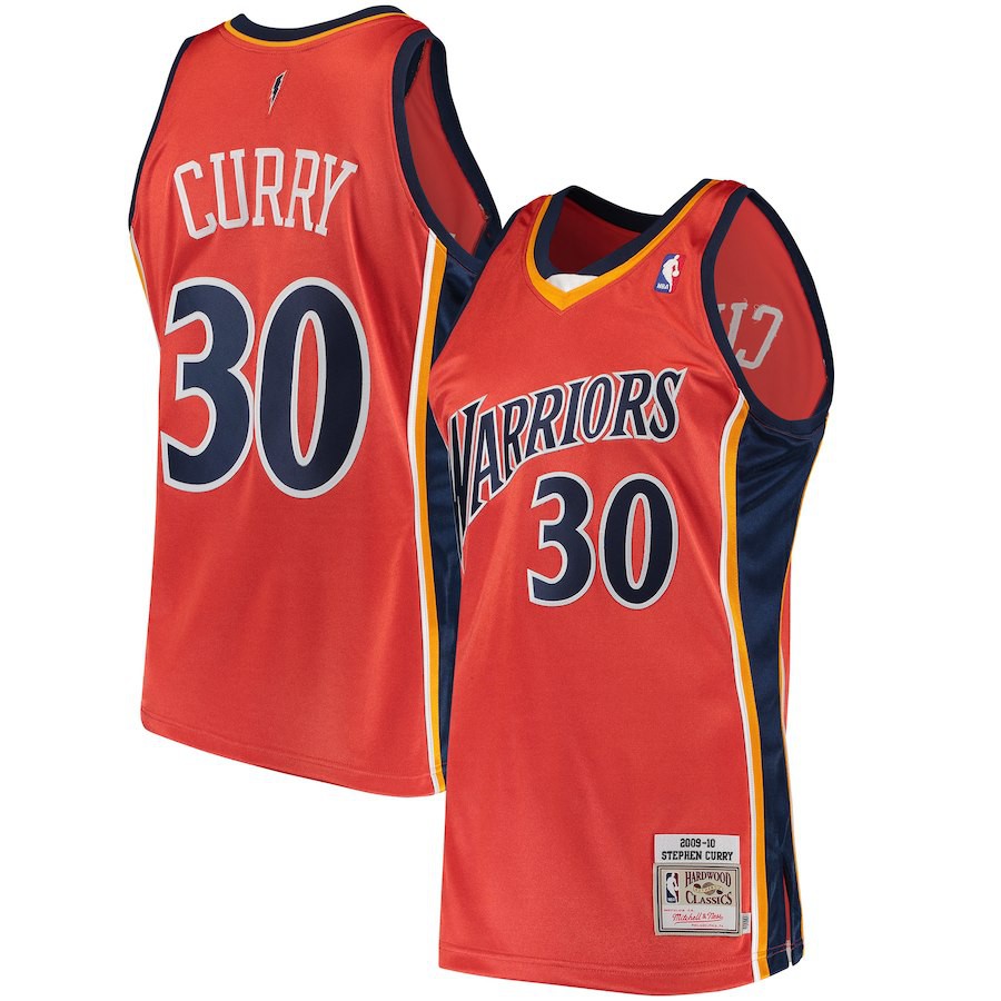 免運！NBA球衣 Stephen Curry 勇士復古新人橘 MN Authentic 球員版 電繡 全新含吊牌