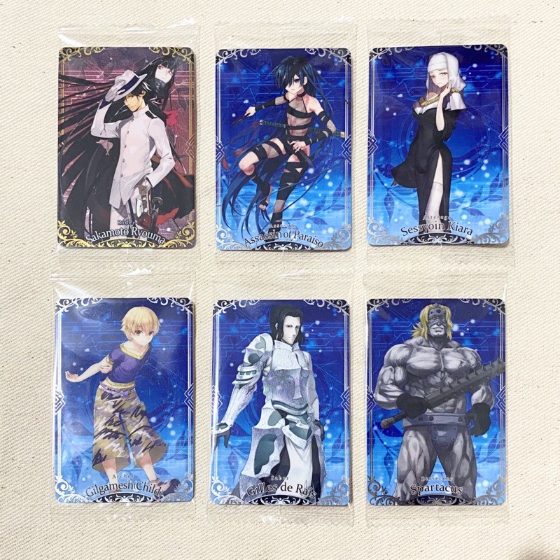 Fgo 威化餅卡第7彈坂本龍馬望月千代女殺生院祈荒子吉爾劍元帥斯巴達克斯 蝦皮購物