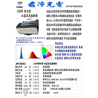 【君沛植物生長燈】LED植物燈 150瓦 專業型植物光譜 紅藍混光 150W植物生長燈