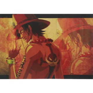 [現貨] 海賊王人物 艾斯 ONE PIECE 航海王 懷舊海報健身房 酒吧 臥室宿舍客廳牆畫裝飾畫 復古牛皮紙咖啡廳