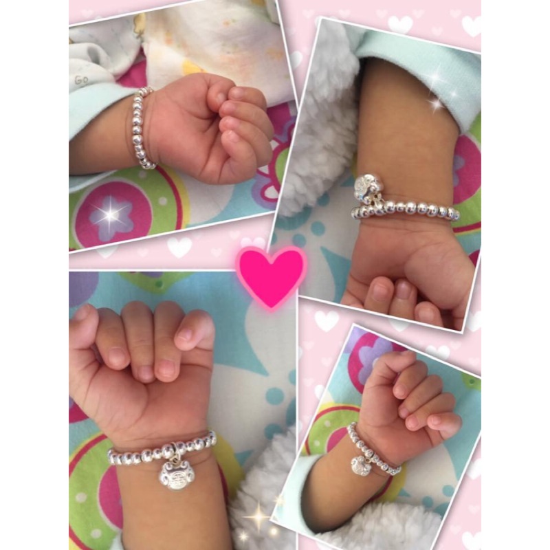 👶🏻小嬰兒手鍊👧🏻～925純銀珠