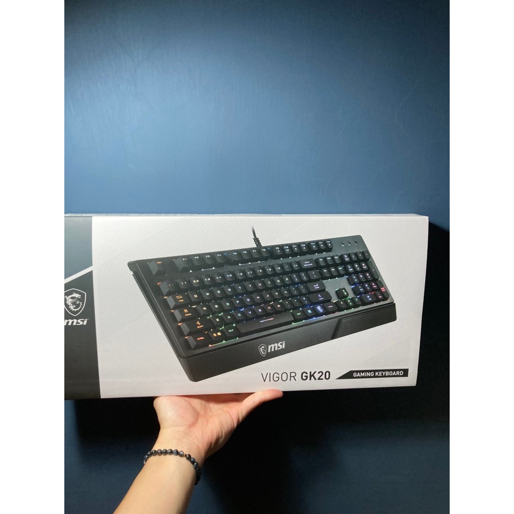 微星 Vigor Gk20 電競鍵盤/有線/防鬼鍵設計/防潑水設計/熱鍵控制/RGB