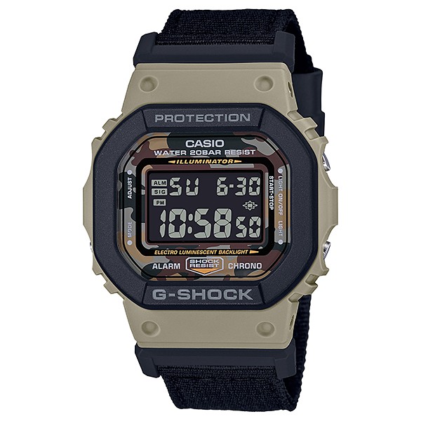 【聊聊甜甜價】CASIO G-SHOCK DW-5610SUS-5 全新街頭軍事套組腕錶(黑X綠)