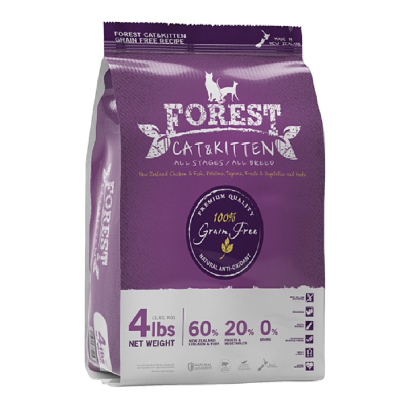 【FOREST森鮮】天然無穀低敏-全貓雞肉配方 4磅(1.81kg) 單包 / 2包組 ｜寵物王國