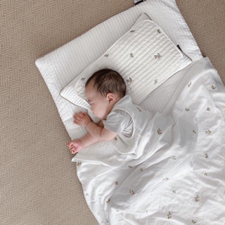 嬰兒枕頭 ins 韓國縫枕頭新生兒枕頭刺繡枕頭毛巾四季純棉透氣平枕