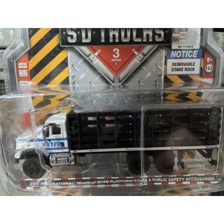 《模王》 1/64 美國綠光 模型合金車 警用大貨車