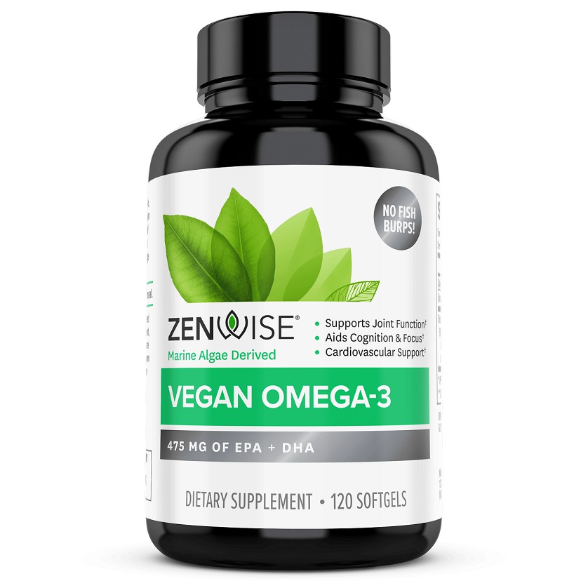 素食 海藻油 Omega-3 EPA DHA 1000mg 120顆 Vegan Algae 素食魚油《Zenwise》