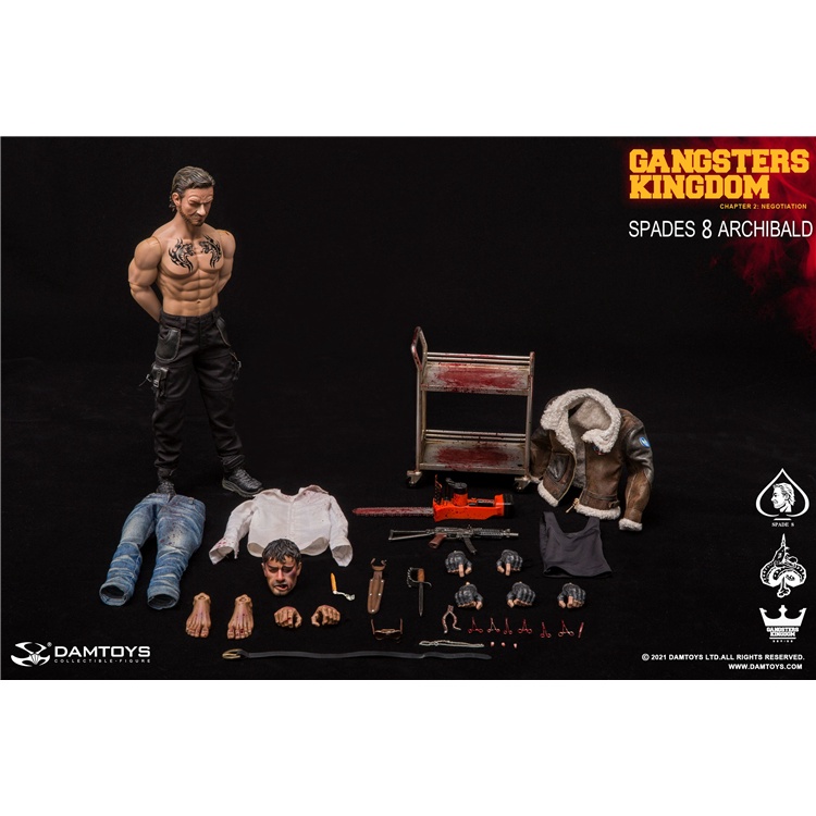 DAMTOYS: 1/6 黑幫王國 黑桃8 阿奇柏德 ARCHIBALD GK024 基礎版