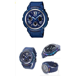 Baby-G 炫光立體雙顯腕錶-藍 BGA-153AR-2B（二手）