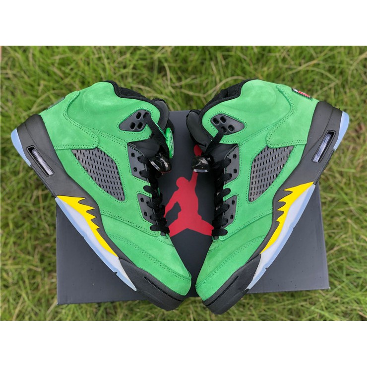 S.G Air Jordan 5 Retro SE Apple Green 黑綠 麂皮 俄勒岡 CK6631-307