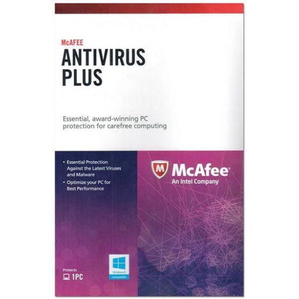 【驚奇屋】McAFee防毒軟體Antivirus plus單機1年《全新》授權卡1PC1年非諾頓NOD卡巴 小紅傘