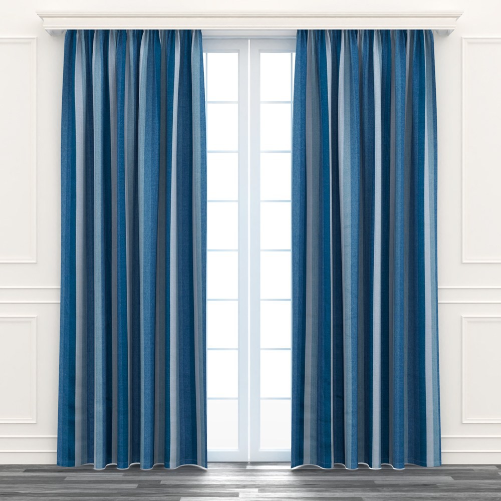 日式漸變遮光窗簾 寬290x高240cm 藍色
