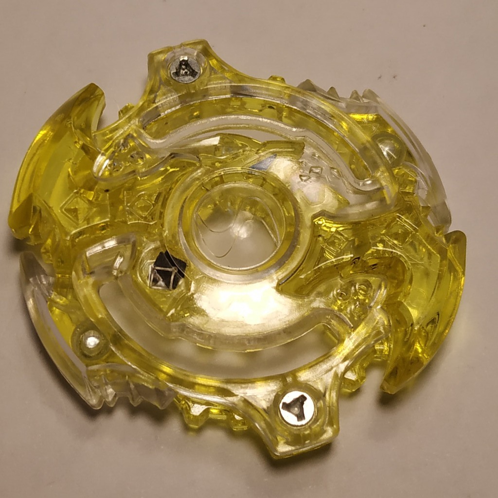 (非全新-110)日本正版TAKARA TOMY戰鬥陀螺 爆裂世代 暴風巨神 結晶輪盤 _ B35 黃色