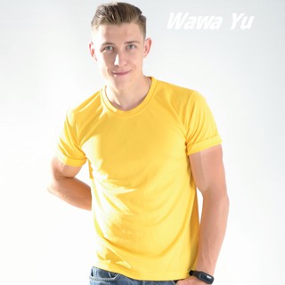 素色T恤-金黃色-男版 (尺碼XS-3XL) [Wawa Yu品牌服飾]