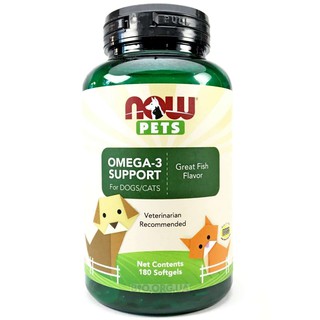 美國NOW PETS《Omega3魚油膠囊-180顆》/寵物保健/寵物魚油〔李小貓之家〕