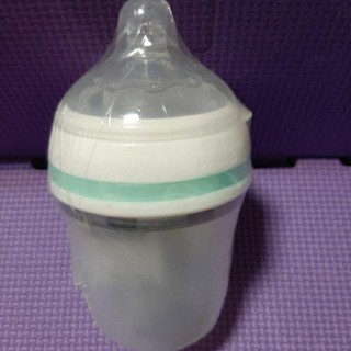 全新 美國nuby 餵養系列 寬口徑防脹氣矽膠奶瓶150ml