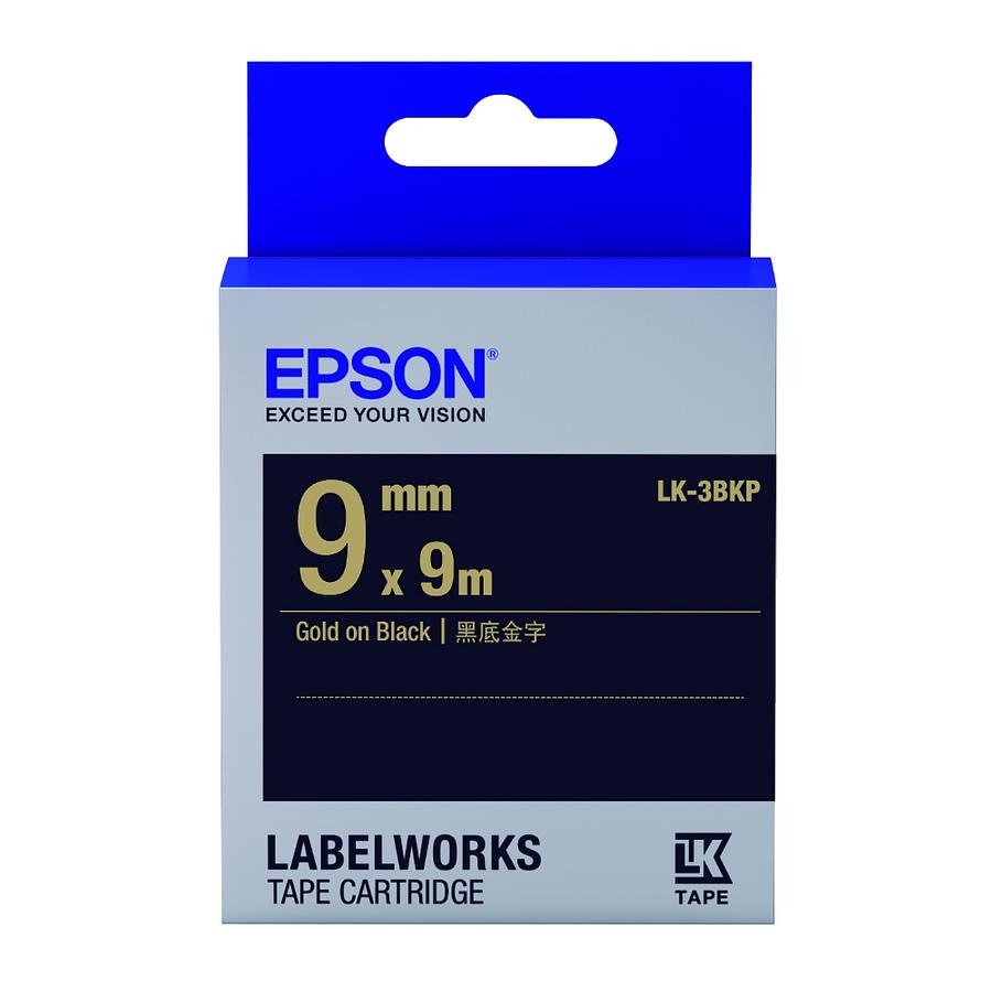 EPSON Pastel color粉彩系列標籤帶/ 黑底金字/ LK-3BKP eslite誠品