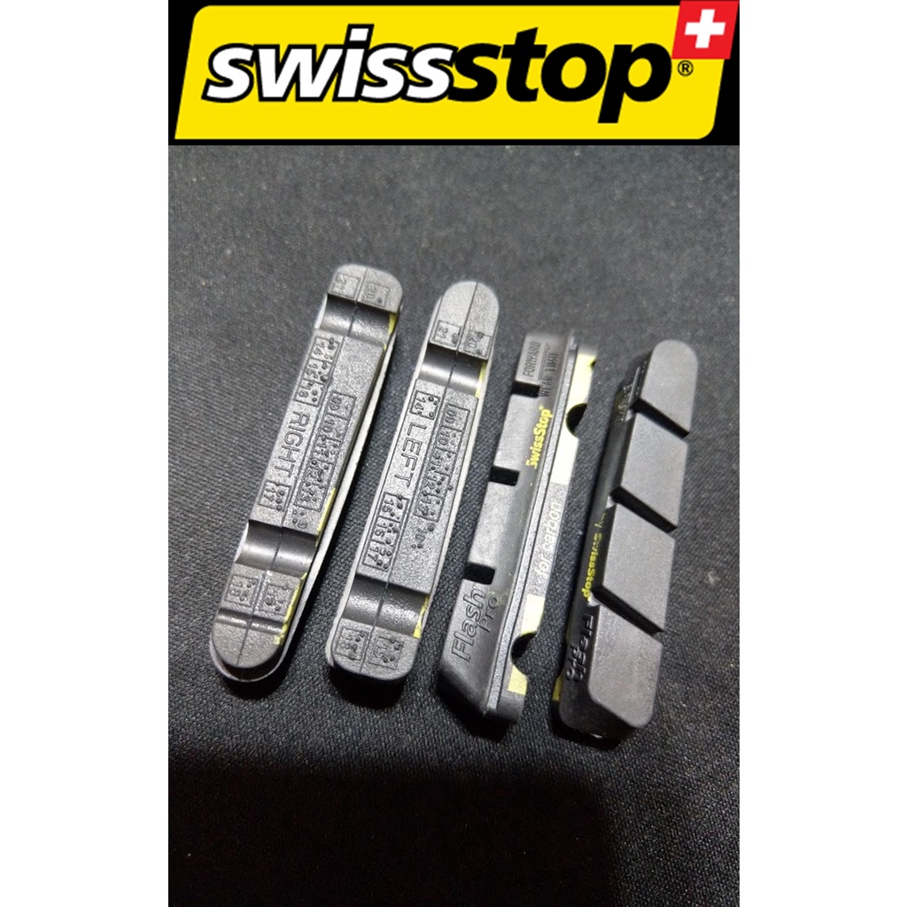 瑞士Swissstop Flash Pro Black Prince黑王子煞車皮碳纖維框專用 (S系統用 PRO加厚款)