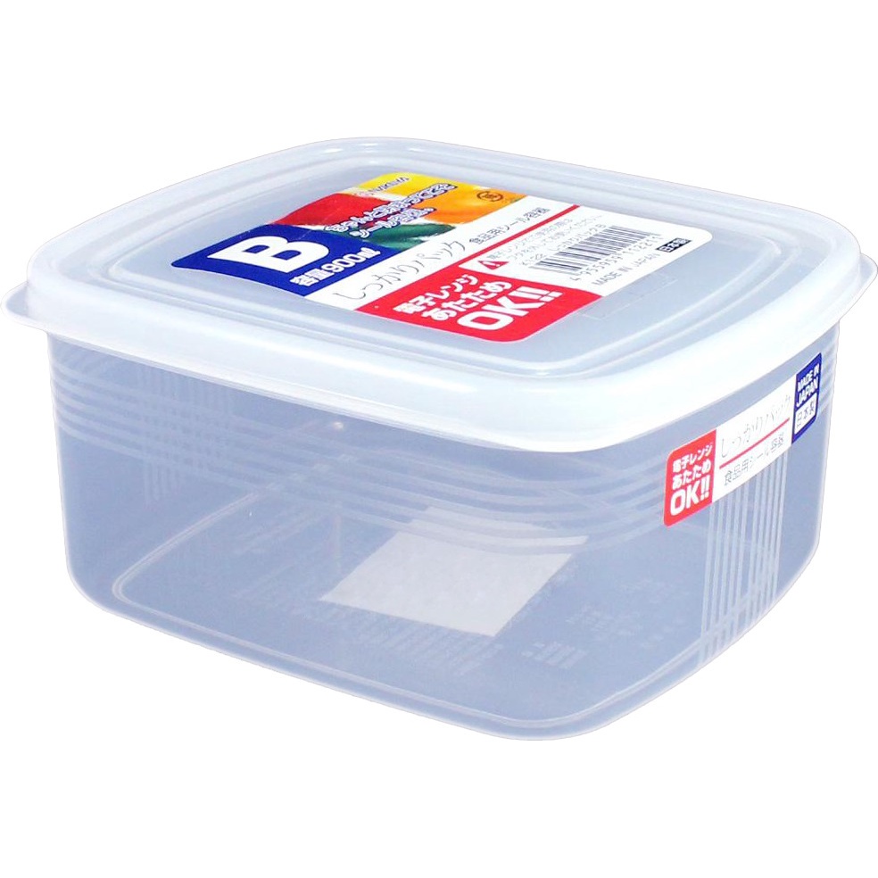 『日本製』 扁方型保鮮盒  630ml