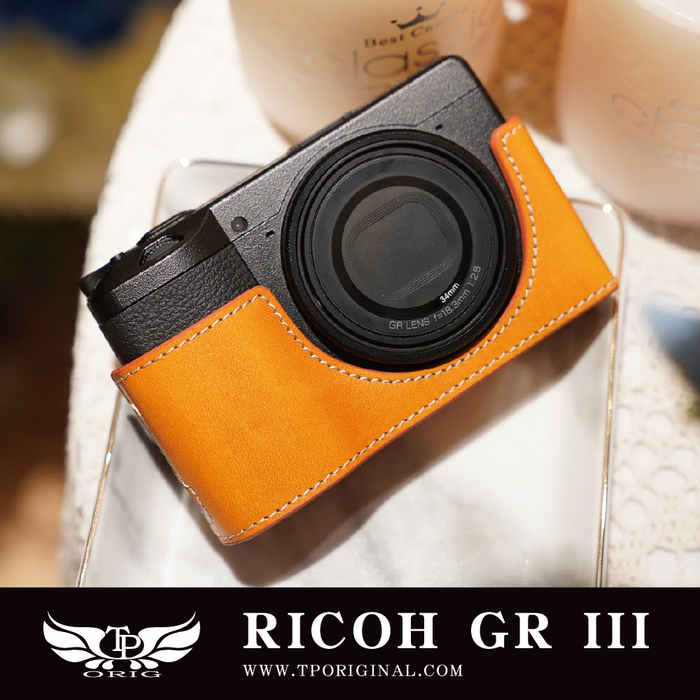 【台灣TP】 RICOH GRIII GR3 / GR3X 開底式真皮底座 相機包 皮套 頂級牛皮 快拆電池 可鎖腳架