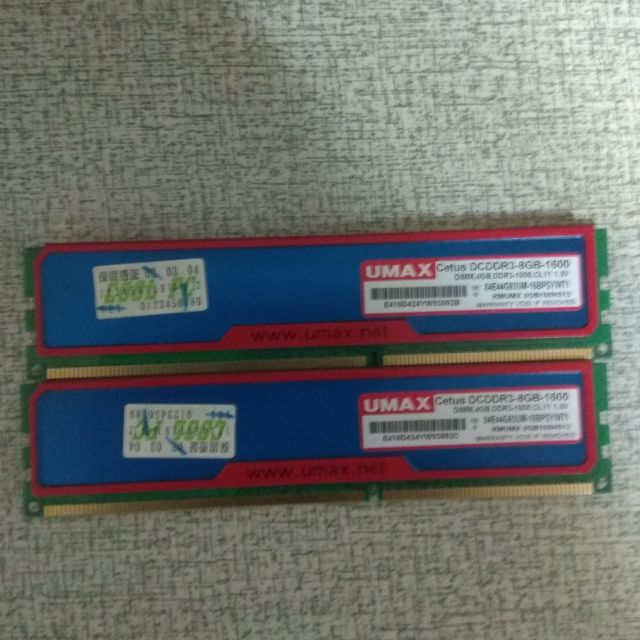 UMAX DDR3 1600 共8G