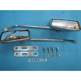 旭東..VESPA 偉士牌90.125.S.SV..PX.PE.可調式方型鏡 後照鏡 一組兩支.含螺絲.華司.鏡鐵板.