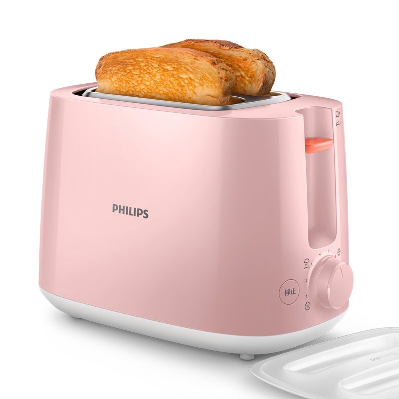 飛利浦 PHILIPS 電子式智慧型烤麵包機/瑰蜜粉HD2584 /時尚黑HD2582/92