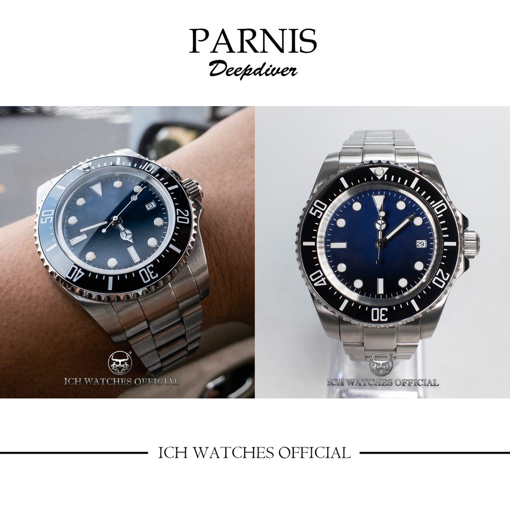 原裝進口瑞士PARNIS 44MM水鬼王潛航者潛水錶-機械錶石英錶手錶男錶女錶運動錶勞錶WATCH生日禮物腕錶柏尼時